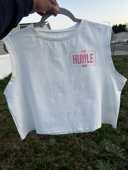 Custom stay humble crop top